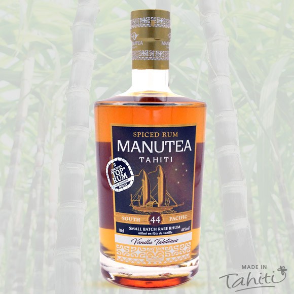 Rhum vanille de tahiti 44 manutea tahiti 70cl