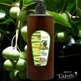 Huile Vierge de Tamanu Tahiti Tevi Raiatea Flacon Pro Pompe 1L