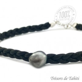 Bracelet Cuir Keishi de...