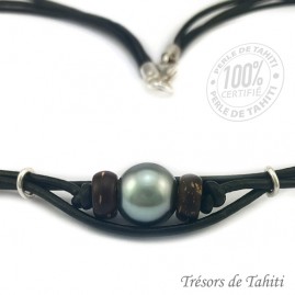 Collier Cuir Ras du Cou...