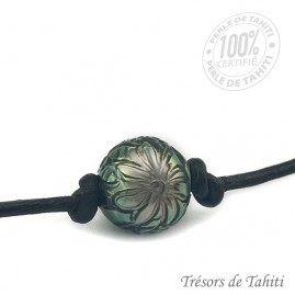 Collier Cuir Ras du Cou...