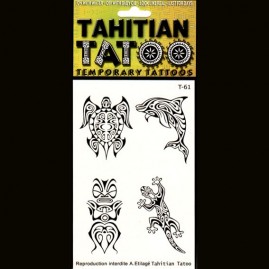 Tattoo temporaire t61 animaux et tiki