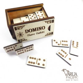 Jeu de Domino Bois aux Fleurs de Tiare Tahiti Varua Pacific B2