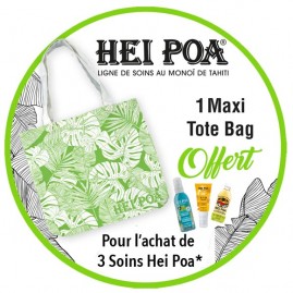 Cadeau ! Maxi Tote Bag Offert pour l'achat de 3 soins Hei Poa*