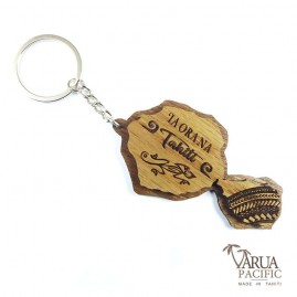 Porte Cles Bois Carte...