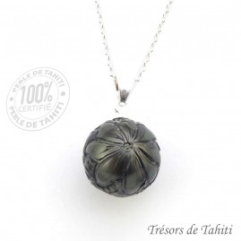 Chaine Argent Perle Gravée...