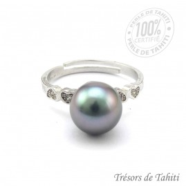 Bague Ajustable Argent...
