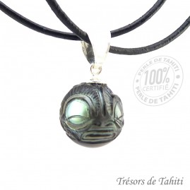 Collier Cuir Perle Gravée...