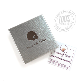 Bijou livré dans une boite Cadeau Trésors de Tahiti avec son certificat d'authenticité.