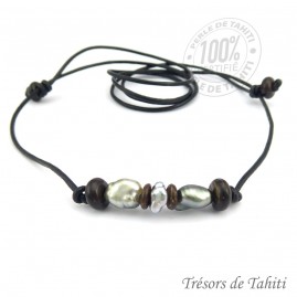 Collier Cuir Ras du Cou 3...