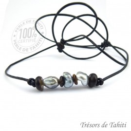 Collier Cuir Ras du Cou 3...