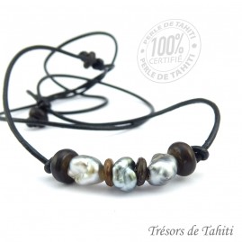 Collier Cuir Ras du Cou 3...