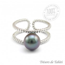 Bague Ajustable Perle de...