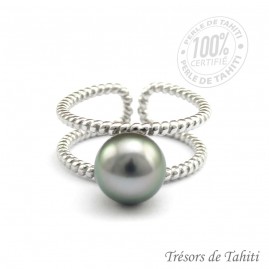 Bague Ajustable Perle de...