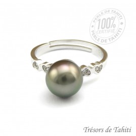 Bague Ajustable Argent...