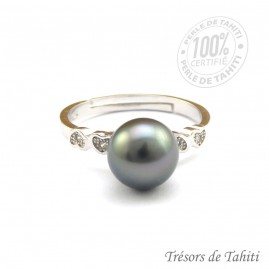 Bague Ajustable Argent...