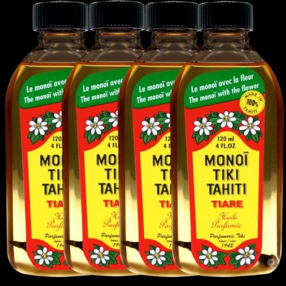 Lot 4 Monoi Tiki Tahiti 120ml parfum Fleur de Tiare