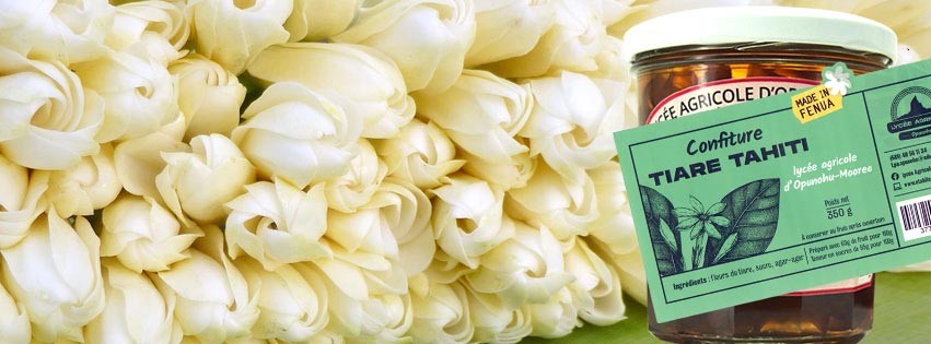 RETOUR DE LA CONFITURE AUX PÉTALES DE FLEURS DE TIARE TAHITI